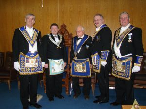 March - Brother Fred Kirk became a Master Mason, and Brother Bernie Fransen & Brother Eric Lafleur proved their proficiency as Master Masons.