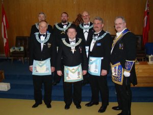 March - Brother Fred Kirk became a Master Mason, and Brother Bernie Fransen & Brother Eric Lafleur proved their proficiency as Master Masons.