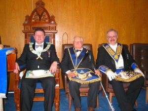 March - Brother Fred Kirk became a Master Mason, and Brother Bernie Fransen & Brother Eric Lafleur proved their proficiency as Master Masons.