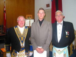 September - Bro. Marlok with our D.D.G.M. and his sponsor, and father-in-law.
