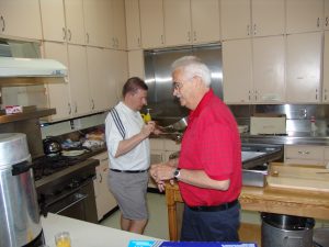 The Master's Breakfast Meeting - June 2006. Preparations are underway.