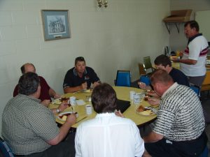 The Master's Breakfast Meeting - June 2006. No room on the plates!!