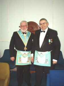 Oh, Oh... Trouble times two!! Bro Chaplain - W. Bro. K. Alexander and Our District Secretary W. Bro. J. Gamble.