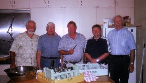 Java Guild with a Nickel Lodge Kitchen. W. Bro. Chris Kemp, V.W. Bro. Bob Storie, W. Bro. Reijo Luoma, Bro. Clive Stephenson, Bro. George Nichols.