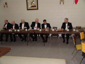 The Official Visit of the District Deputy Grand Master begins with Dinner before Lodge.