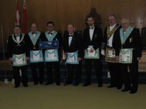 During the Annual Reciprocal Visit, Friendship Lodge was presented with a 50th Anniversary Kneeling Cushion from the Brethren of Nickel Lodge.