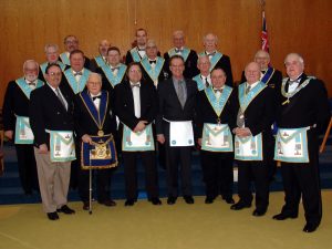 Our February Meeting - Step-Up Night. Officers assumed their step-up position chairs for the evening.