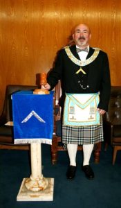 Our May Meeting - Installation. The newly Re-Installed Worshipful Master, W. Bro. Thomas E. King.