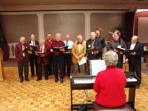 The Masonic Choir singing at the Shrine Club Children's Christmas Party. December 2005.