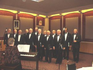 The Choir sings "Happy Birthday" at the Eightieth Birthday Celebration for the Algoma Chapter No. 139 of the Order of the Eastern Star. February 2006.