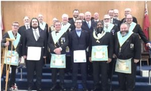 The Brethren attending and participating in Bro. Humphrey second degree 5 Feb 2025