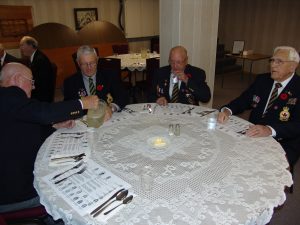 Hosted by Doric Lodge, Mother Lodge of the D.D.G.M. for Manitoulin Sudbury District. Veterans were recognised in a special open lodge ceremony conducted by WM W. Bro. A. Wright, DDGM R.W. Bro. R. Eaton and R.W. Bro. J. Hodder.