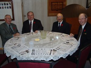 Hosted by Doric Lodge. Veterans recognised in a special open lodge ceremony.
