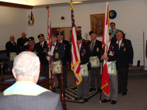 Doric Lodge Recognises Veterans during Legion Week.
